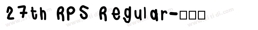 27th RPS Regular字体转换